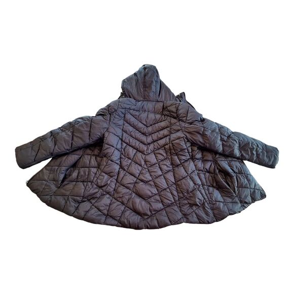 NICOLE MILLER Black Puffer Coat Hooded Jacket Womens Size Small Full Zip - Picture 10 of 16